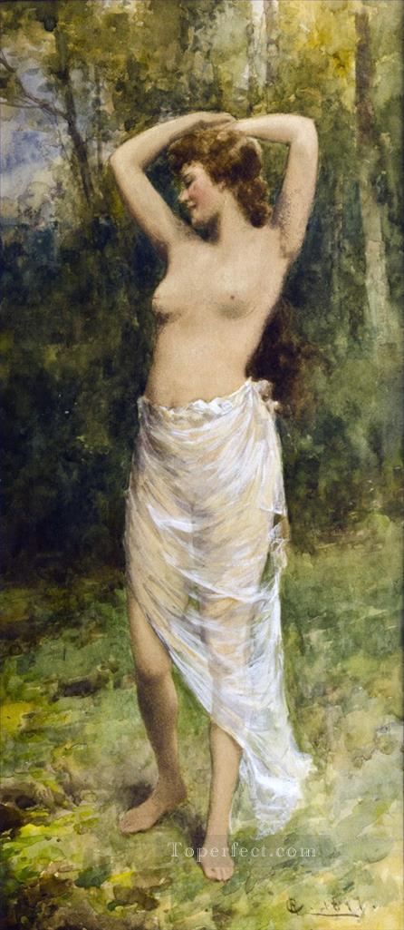 Bathing Beauty Alfred Glendening JR impressionism nude Oil Paintings